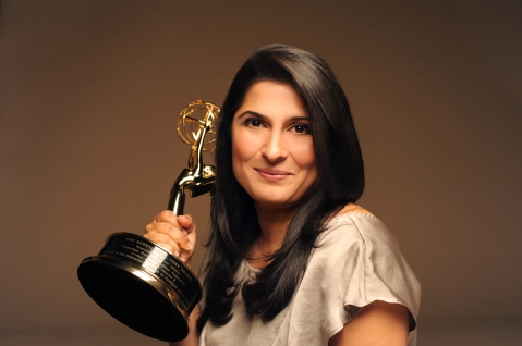 Sharmeen Obaid Chinoy with her Emmy